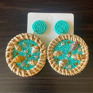 **NEW** Hand Beaded Beach Earrings 🌊